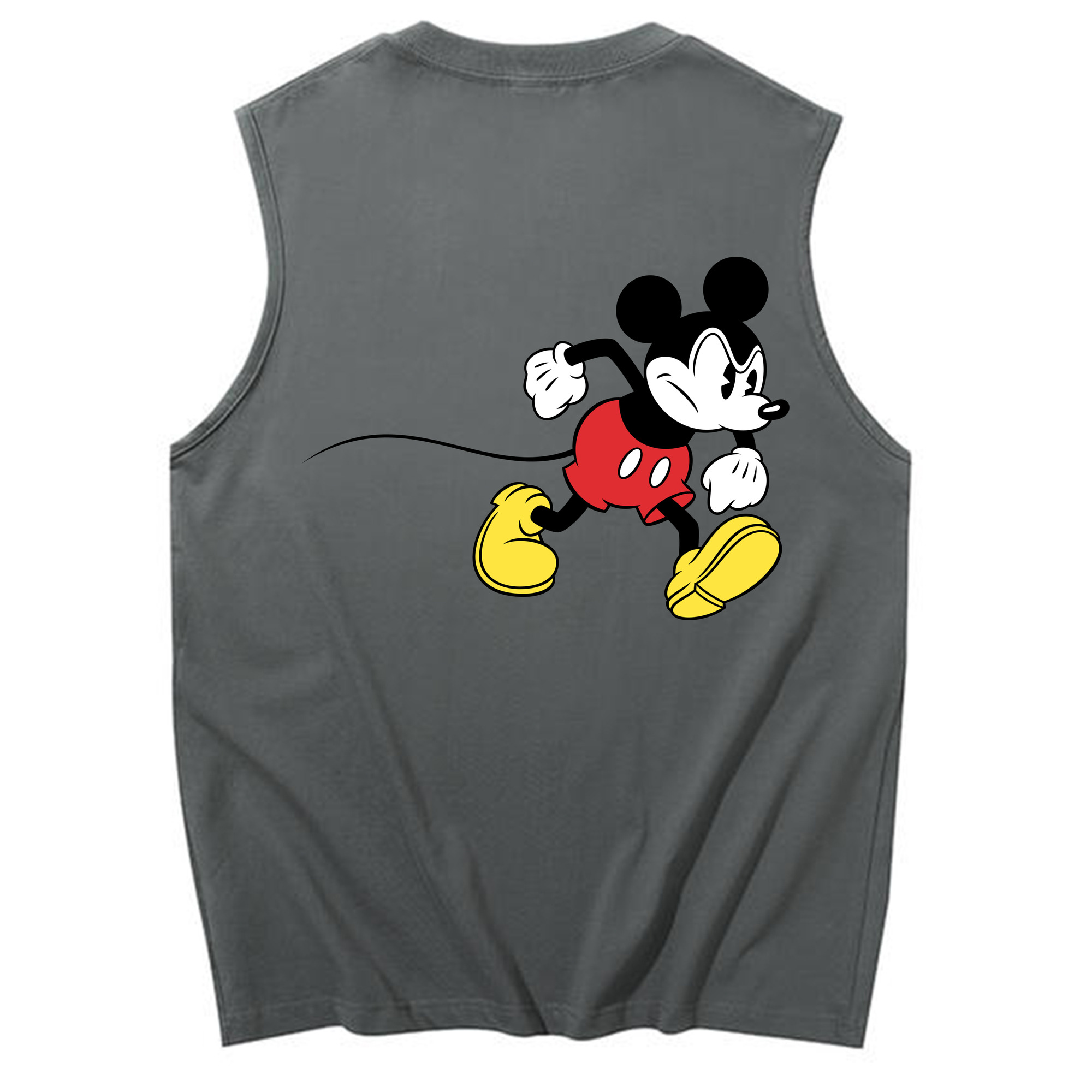 ミッキーマウス Mickey Mouse コットン100％タンクトップ（背面プリント）